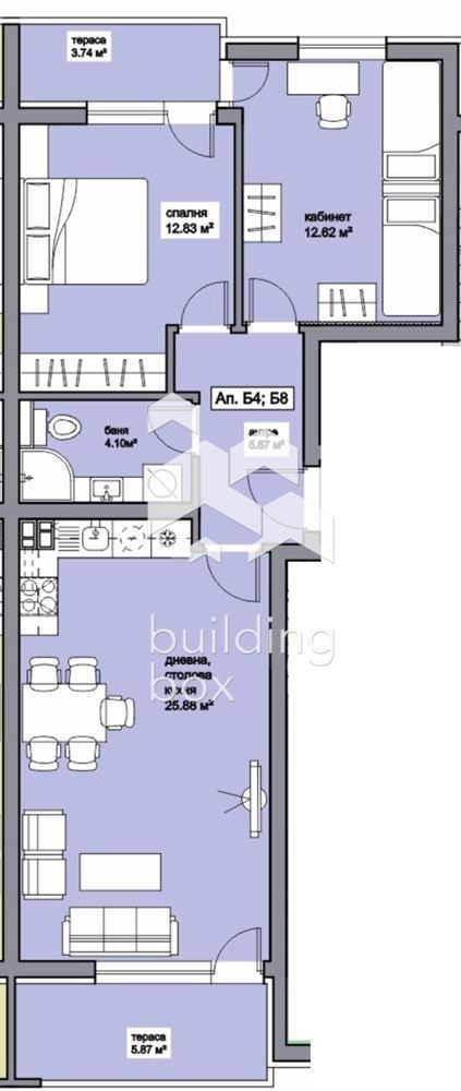 Продава 3-СТАЕН, гр. Пловдив, Прослав, снимка 4 - Апартаменти - 54701887