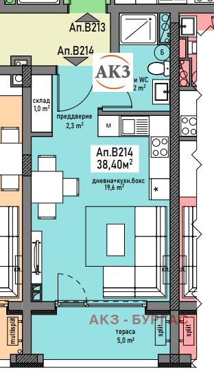 Продава 1-СТАЕН, гр. Бургас, Братя Миладинови, снимка 11 - Апартаменти - 52230497