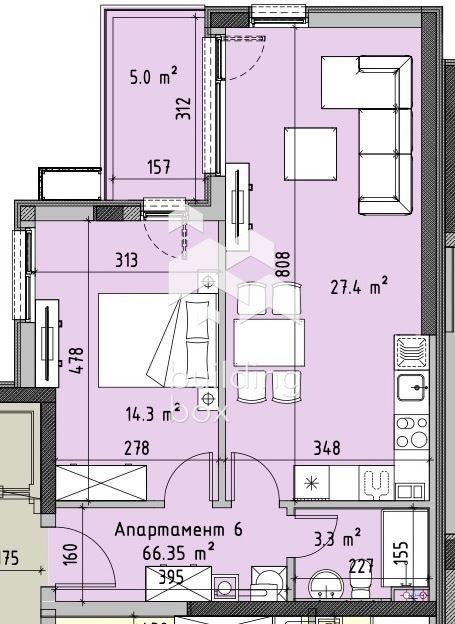 Na sprzedaż  1 sypialnia Sofia , Witosza , 79 mkw | 13673960 - obraz [2]