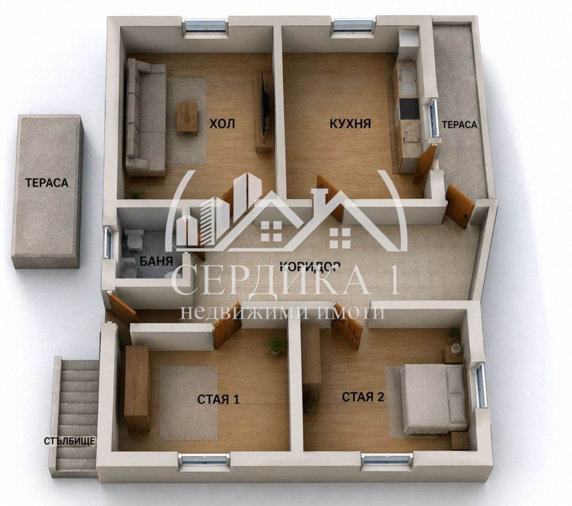 Продава ЕТАЖ ОТ КЪЩА, гр. София, с. Мало Бучино, снимка 5 - Етаж от къща - 54630106