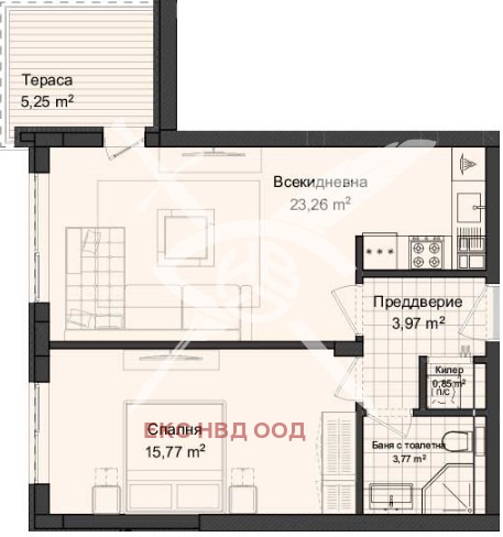 Продава 1-СТАЕН, гр. Пловдив, Кършияка, снимка 1 - Aпартаменти - 47754683