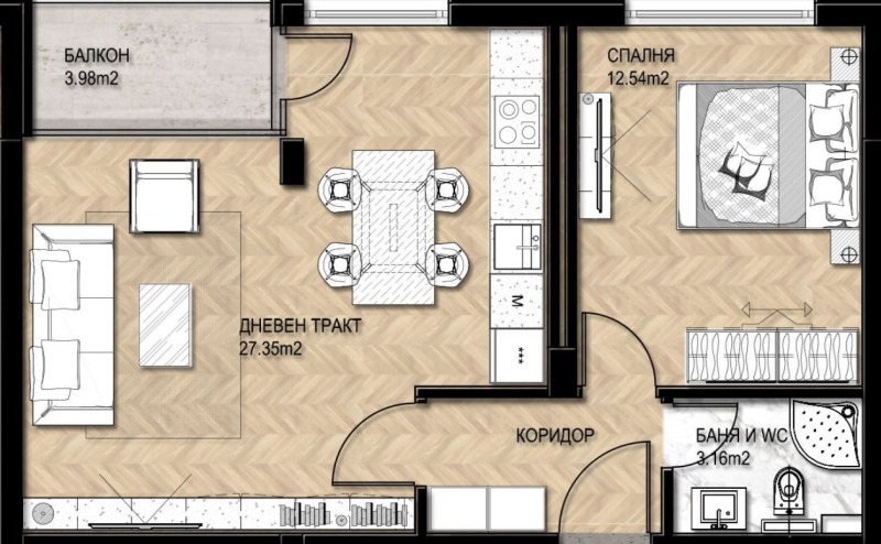 Продава 2-СТАЕН, гр. София, Кръстова вада, снимка 4 - Апартаменти - 52651670