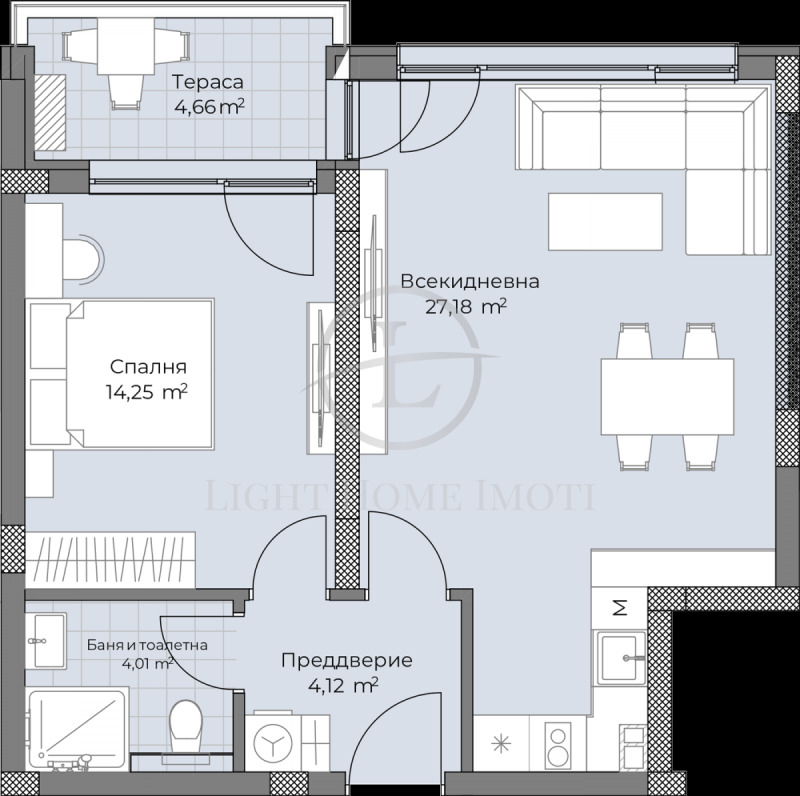 Myytävänä  1 makuuhuone Plovdiv , Ostromila , 73 neliömetriä | 49652161 - kuva [11]