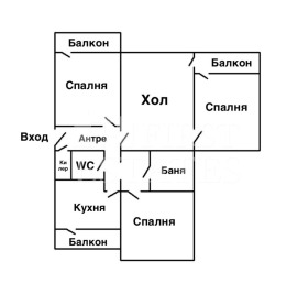 Продава 4-стаен град София Център - [1] 