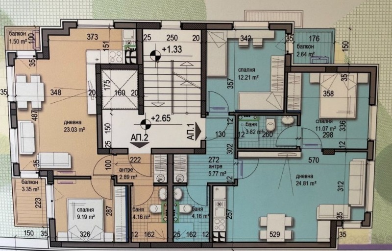 À venda  2 quartos Sofia , Nadejda 3 , 110 m² | 17191971 - imagem [2]