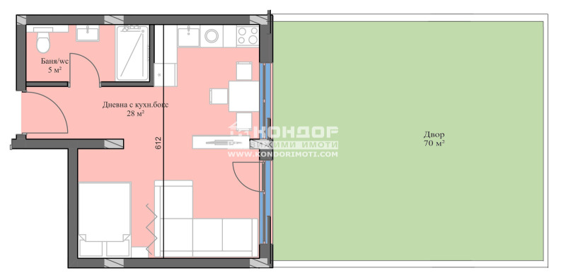 En venta  1 dormitorio Plovdiv , Karshiyaka , 117 metros cuadrados | 75056978 - imagen [5]