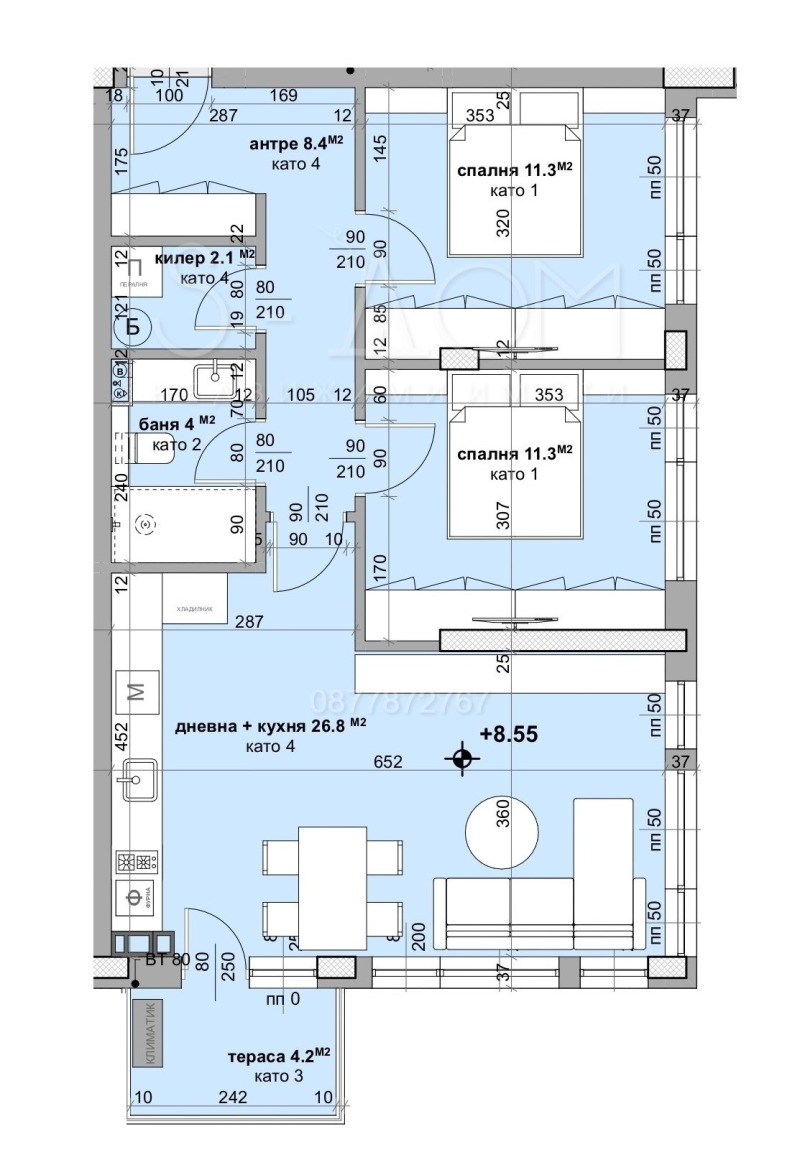 Eladó  2 hálószobás Stara Zagora , Ajazmoto , 94 négyzetméter | 76648186 - kép [4]