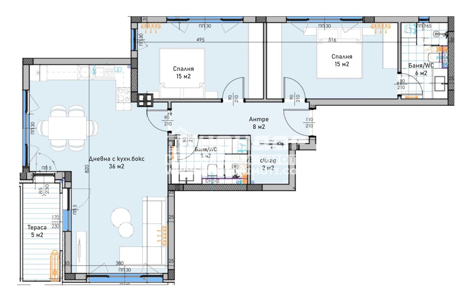 Продава 3-СТАЕН, гр. Пловдив, Остромила, снимка 2 - Апартаменти - 55017860