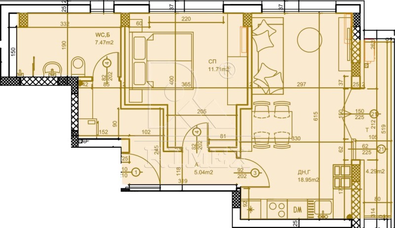 Satılık  1 yatak odası Plovdiv , Yujen , 68 metrekare | 69822097 - görüntü [3]