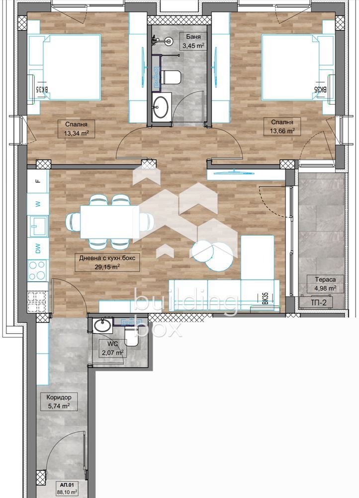 Til salg  2 soveværelser Plovdiv , Karshiyaka , 101 kvm | 95253405 - billede [2]