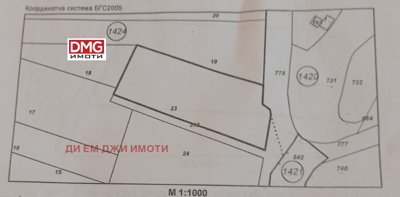 Продава ПАРЦЕЛ в град София, с. Бусманци - 1350 кв.м / 67 500 € » 132 018.53 лв., ДИ ЕМ ДЖИ ИМОТИ