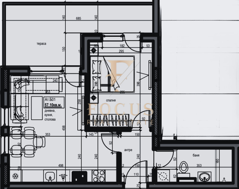 De vânzare  1 dormitor Plovdiv , Hristo Smirnensci , 85 mp | 73313257 - imagine [5]