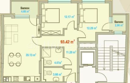 Продава 3-СТАЕН, гр. София, Зона Б-18, снимка 2 - Апартаменти - 53441654