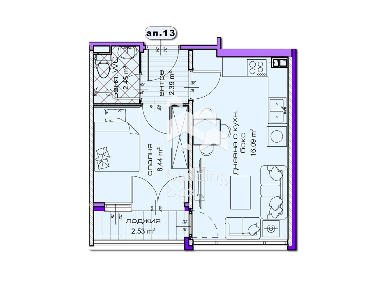 Продава 2-СТАЕН, гр. Шумен, Добруджански, снимка 2 - Апартаменти - 54937309