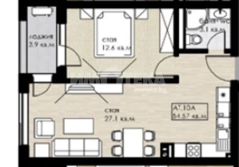 Na prodej  1 ložnice Sofia , Družba 2 , 65 m2 | 99722360 - obraz [2]