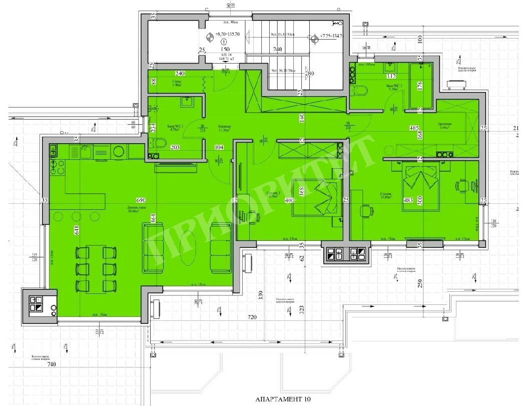 Продава 3-СТАЕН, гр. Варна, Изгрев, снимка 3 - Апартаменти - 52686521