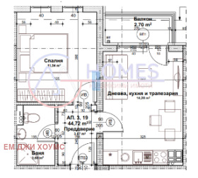 1 slaapkamer Zona B-19, Sofia