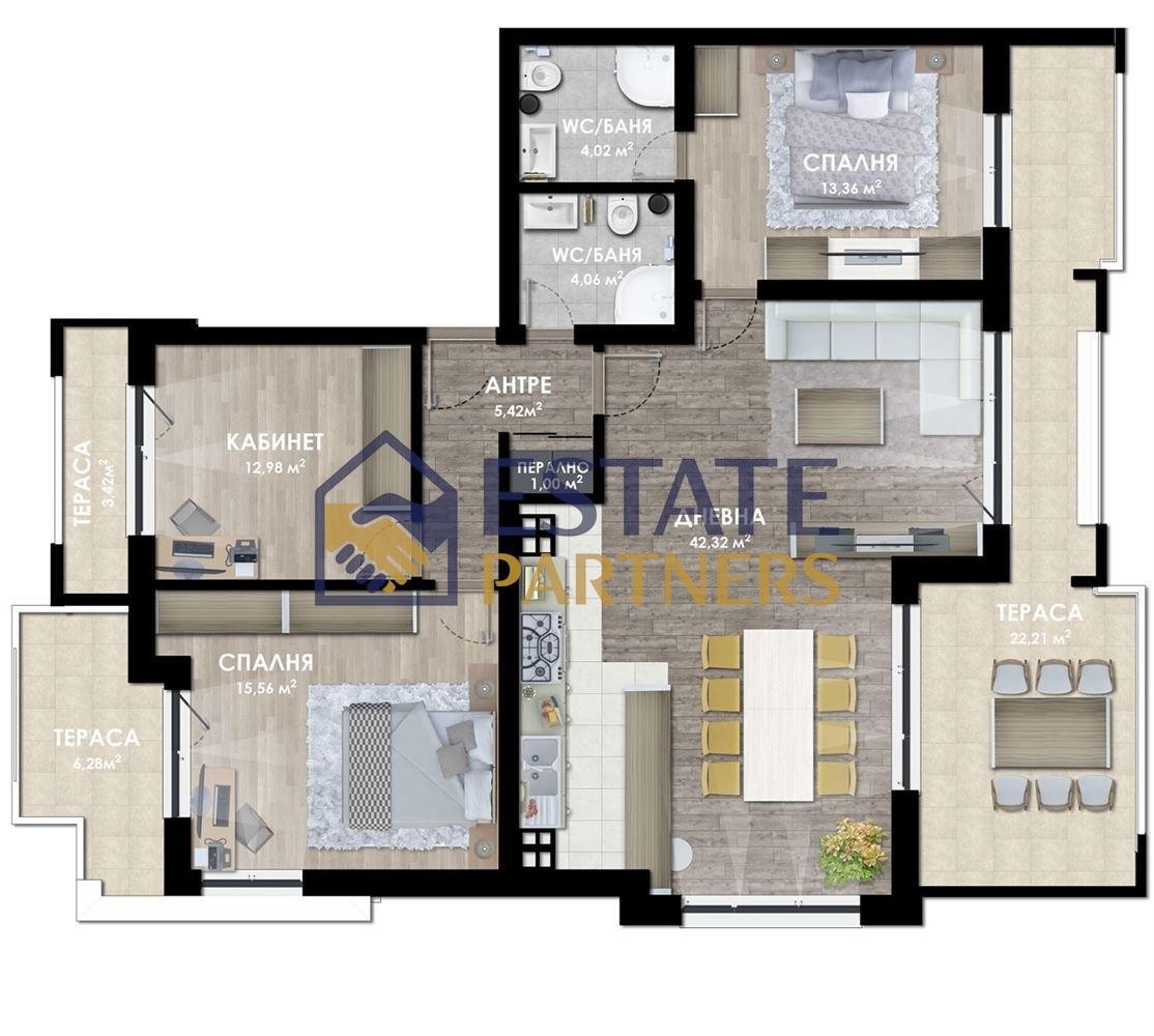Продава 4-СТАЕН, гр. Пловдив, Отдих и култура, снимка 12 - Апартаменти - 55623872