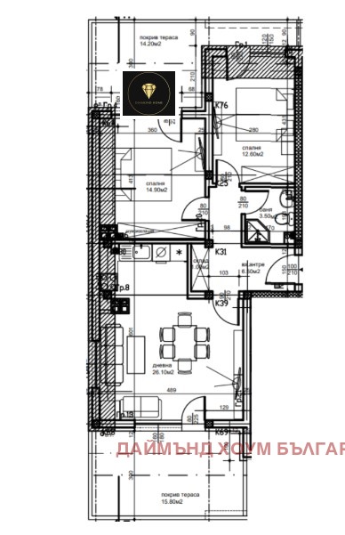 Til salg  2 soveværelser Plovdiv , Ostromila , 122 kvm | 60850902 - billede [2]