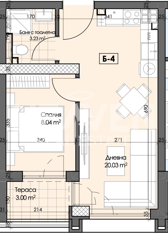 Te koop  1 slaapkamer Plovdiv , Gagarin , 54 m² | 90327595 - afbeelding [2]