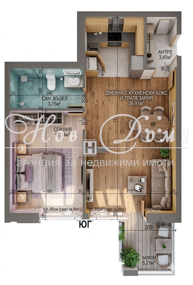 Продава 2-СТАЕН, гр. София, Обеля