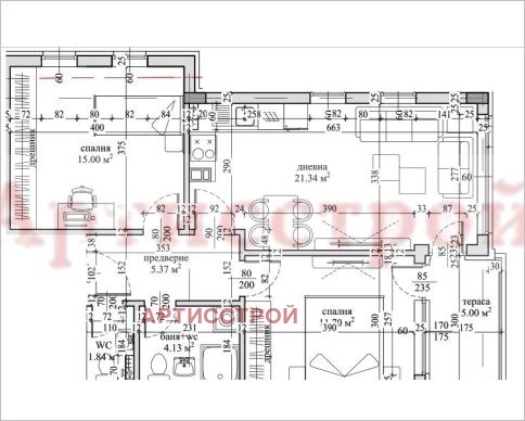 In vendita  2 camere da letto Sofia , Studentski grad , 89 mq | 97059193 - Immagine [6]