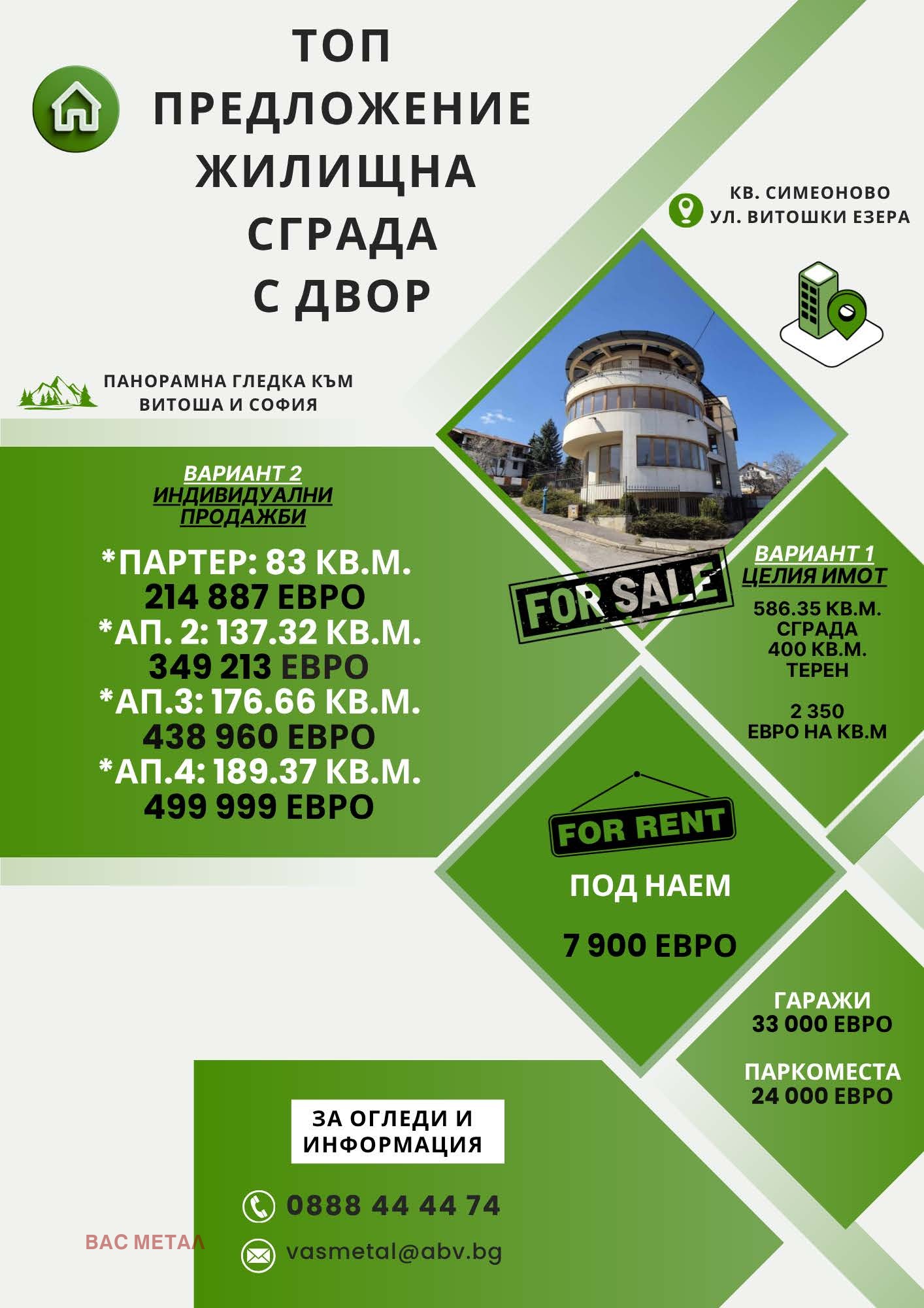 Продава КЪЩА, гр. София, Симеоново