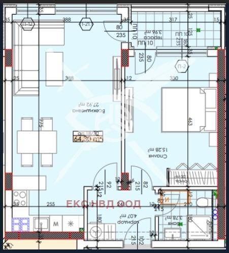 Til salg  1 soveværelse Plovdiv , Trakiya , 76 kvm | 78819681