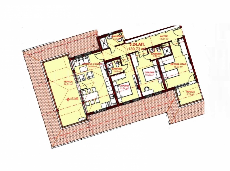 Продаја  3 спаваће собе регион Бургас , Свети Влас , 177 м2 | 15505302 - слика [9]