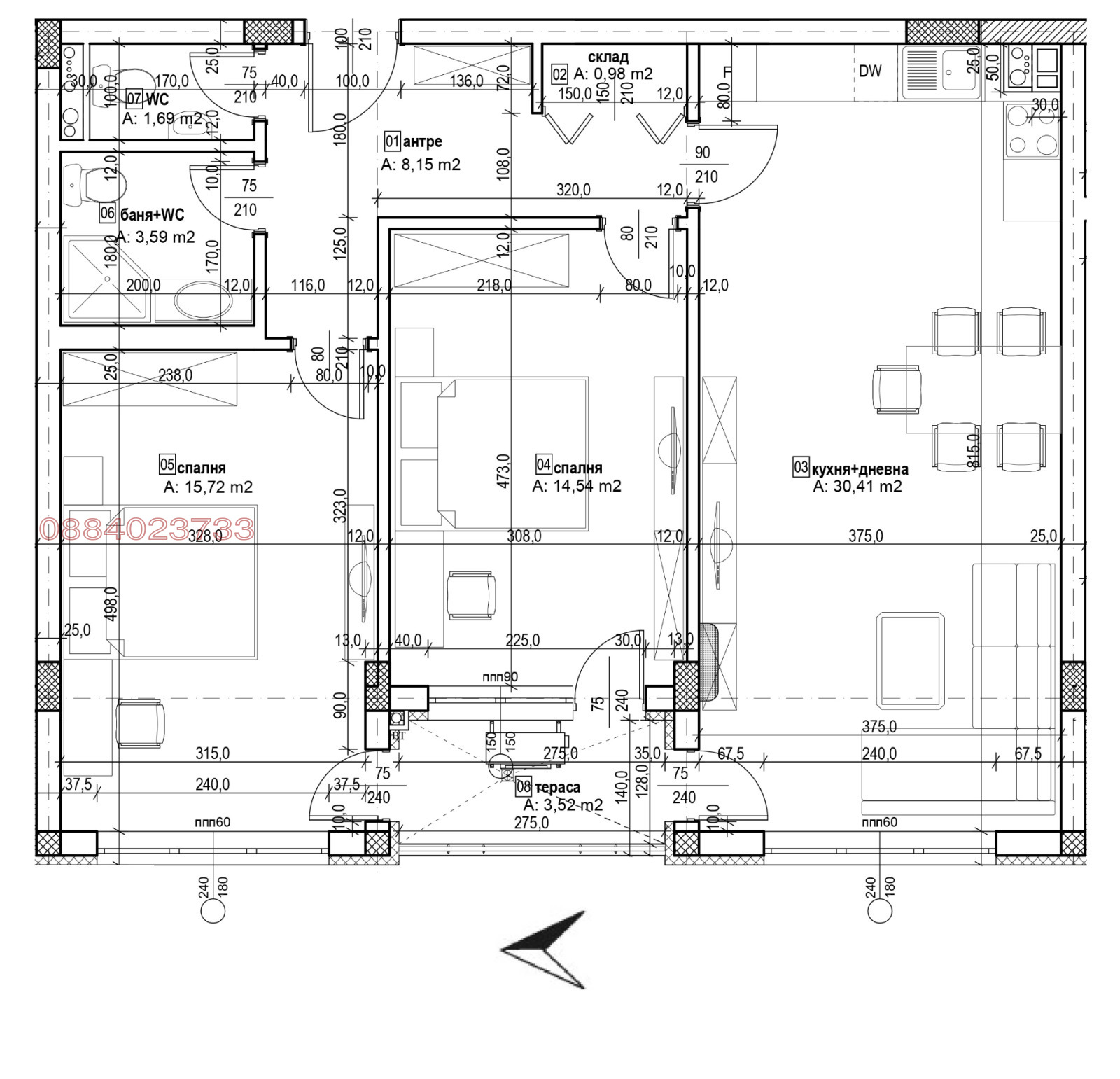Продава 3-СТАЕН, гр. София, Дървеница, снимка 7 - Апартаменти - 55214594