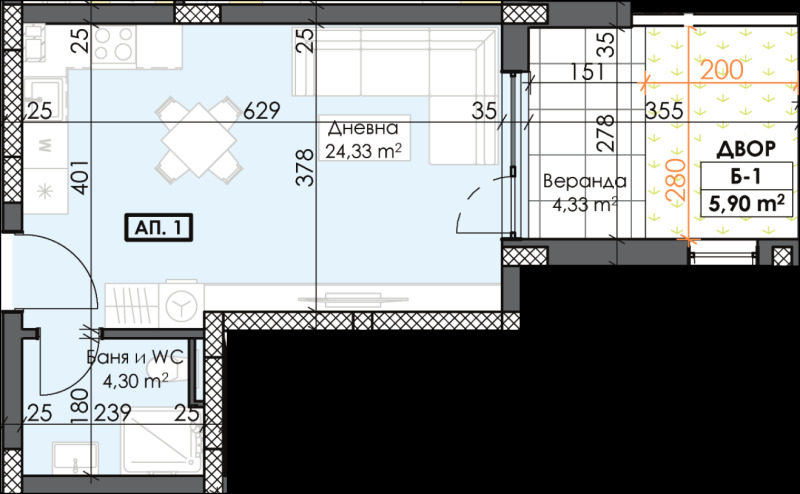 De vânzare  Studio Plovdiv , Traciia , 48 mp | 56777123 - imagine [2]