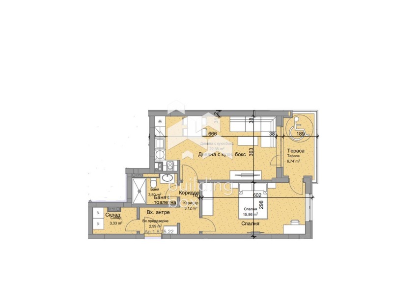 Na prodej  1 ložnice Plovdiv , Ostromila , 81 m2 | 10723178 - obraz [2]