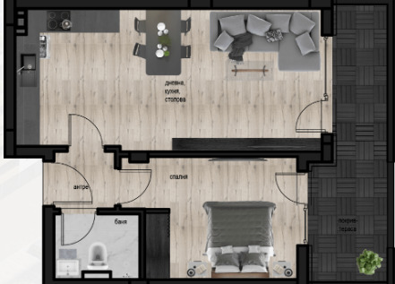 De vânzare  1 dormitor Plovdiv , Ciuciuc Parij , 75 mp | 78995940