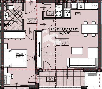 Myytävänä  1 makuuhuone Plovdiv , Hristo Smirnenski , 74 neliömetriä | 59417069 - kuva [4]