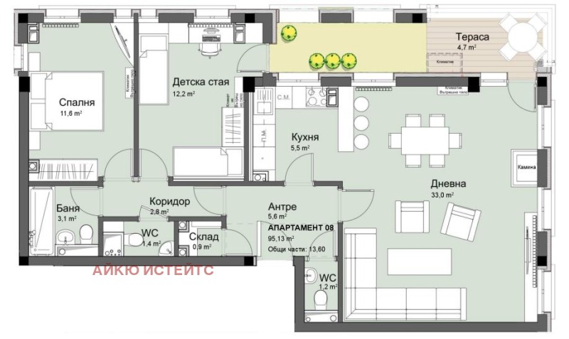 Продава 3-СТАЕН, гр. София, Красно село, снимка 3 - Апартаменти - 52716105