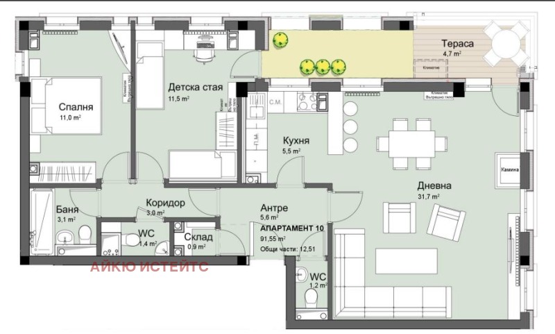 Продава 3-СТАЕН, гр. София, Красно село, снимка 4 - Апартаменти - 52716105