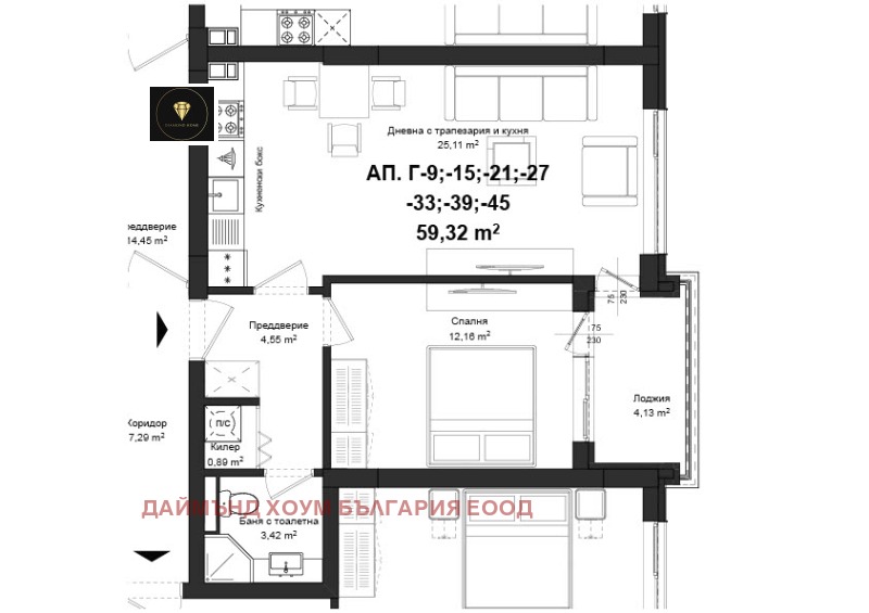 Продается  1 спальня Пловдив , Гагарин , 72 кв.м | 27421541 - изображение [2]