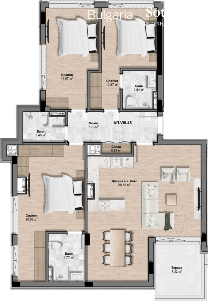 Продава 3-СТАЕН, гр. София, Банишора, снимка 12 - Апартаменти - 54471782