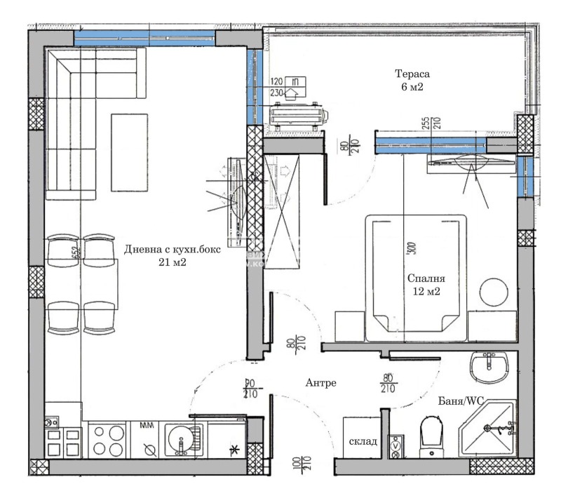 Продаја  1 спаваћа соба Пловдив , Беломорски , 62 м2 | 99219713 - слика [4]