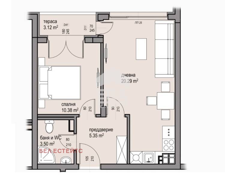 Продава 2-СТАЕН, гр. София, Малинова долина, снимка 6 - Апартаменти - 53779584