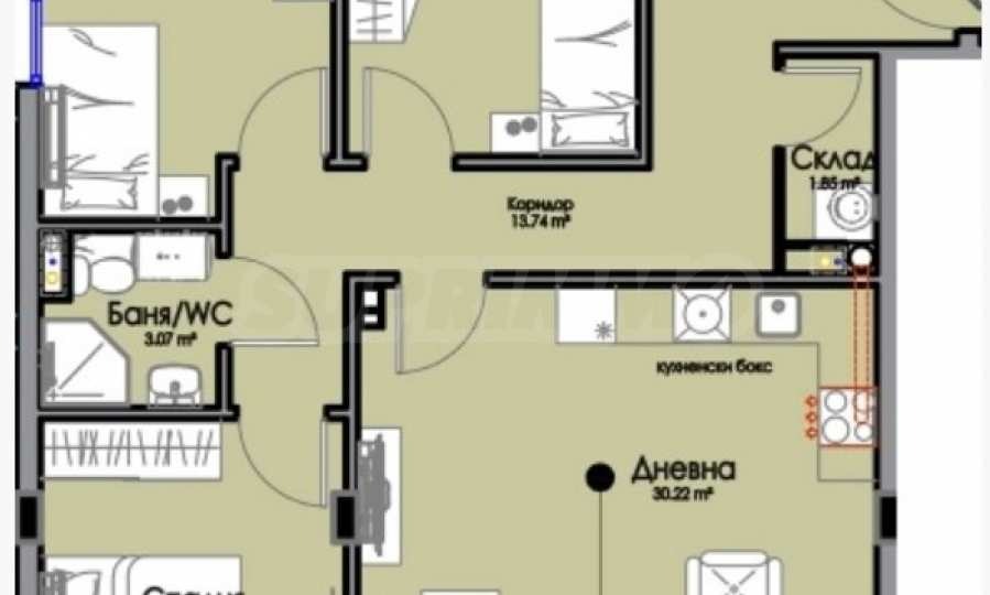 Продава 4-СТАЕН, гр. Бургас, Изгрев, снимка 2 - Апартаменти - 56214820