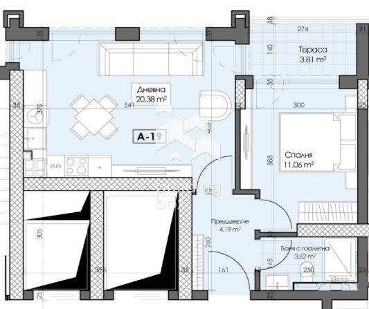 Продава 2-СТАЕН, гр. Пловдив, Гагарин, снимка 5 - Апартаменти - 54032252