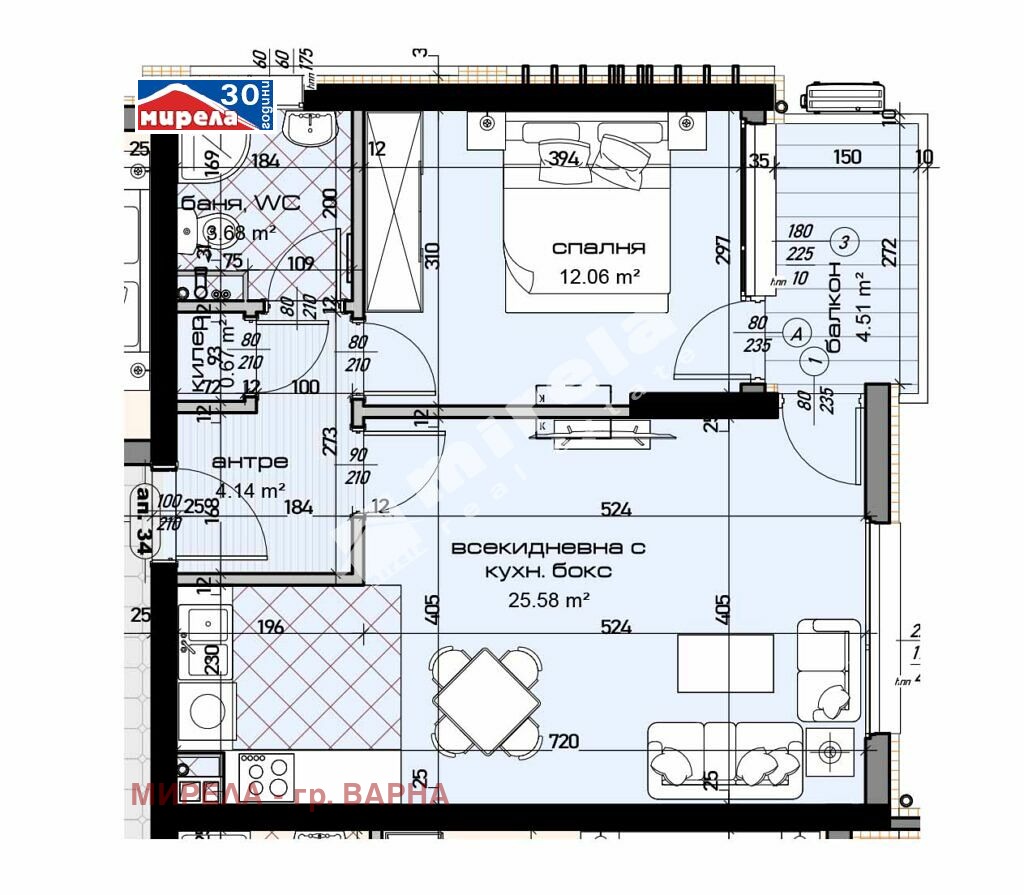 Продава 2-СТАЕН, гр. Варна, Младост 1, снимка 2 - Апартаменти - 51442682
