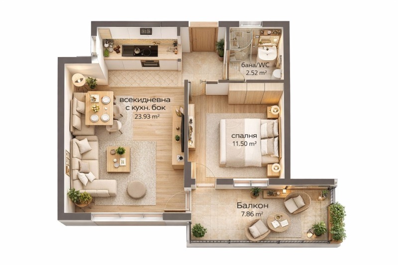Продава 2-СТАЕН в град Варна, Младост 1 - 72 кв.м / 123 900 € » 242 327.34 лв., ЛАЙЪНС ГРУП