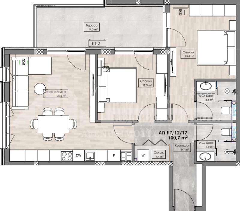 In vendita  2 camere da letto Plovdiv , Karshiiaka , 114 mq | 87139644 - Immagine [2]