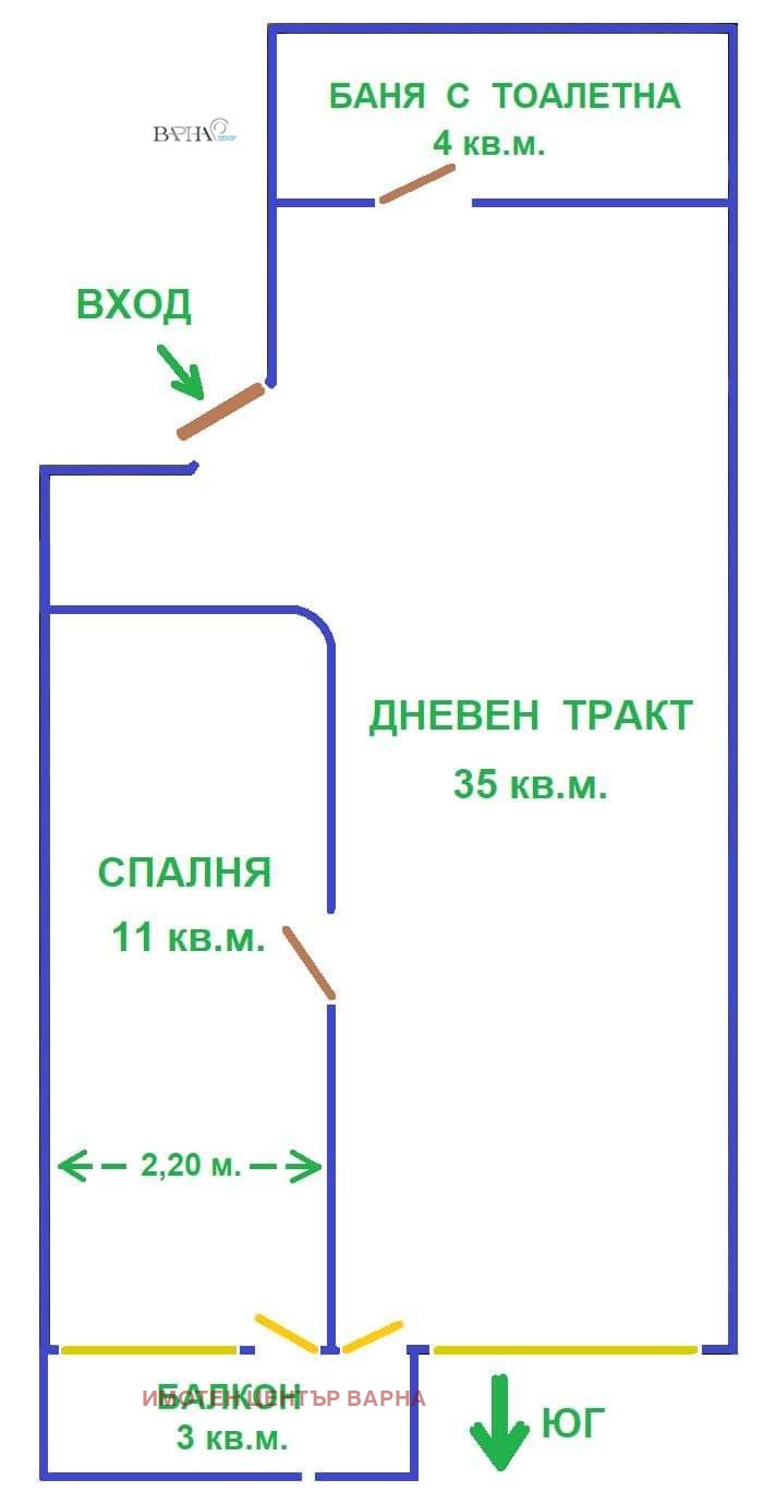 Продава 2-СТАЕН, гр. Варна, Център, снимка 11 - Aпартаменти - 47860356