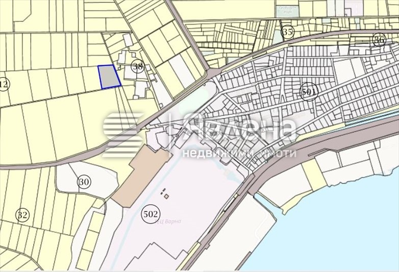 Продава ПАРЦЕЛ, с. Езерово, област Варна, снимка 2 - Парцели - 55237256