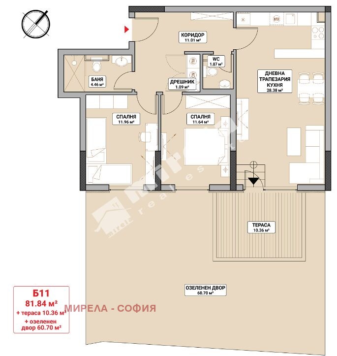 En venta  2 dormitorios Sofia , Mladost 4 , 98 metros cuadrados | 52204617