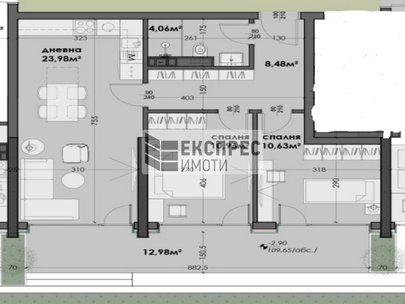 Til salgs  2 soverom Varna , Izgrev , 80 kvm | 52474044 - bilde [3]