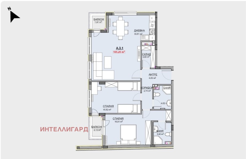 Zu verkaufen  2 Schlafzimmer Sofia , Krasno selo , 126 qm | 26188036 - Bild [8]